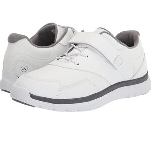Men's White and Gray Velcro Sneakers